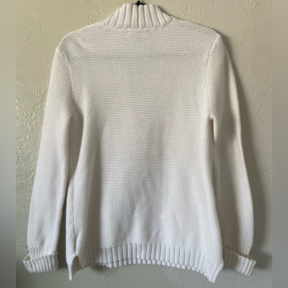 VTG Lauren Ralph Lauren Chunky Open Knit Sweater 100% Cotton Old Money Preppy XL - Picture 5 of 7